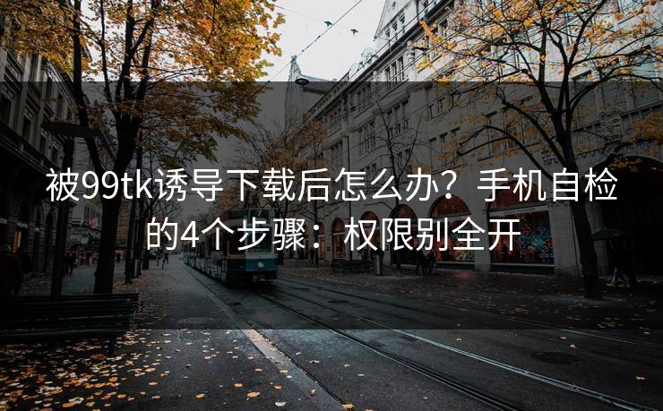 被99tk诱导下载后怎么办？手机自检的4个步骤：权限别全开