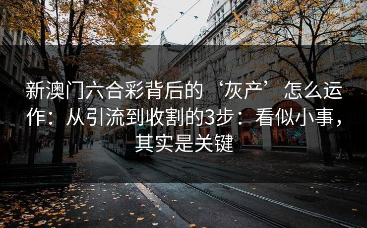 新澳门六合彩背后的‘灰产’怎么运作:从引流到收割的3步:看似小事,其实是关键 新澳门六合彩背后的‘灰产’怎么运作:从引流到收割的3步:看似小事,其实是关键